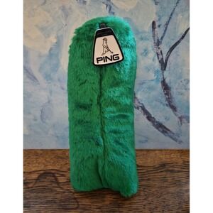 PING Green Fuzzy Putter Golf Head Cover Womens National Championship